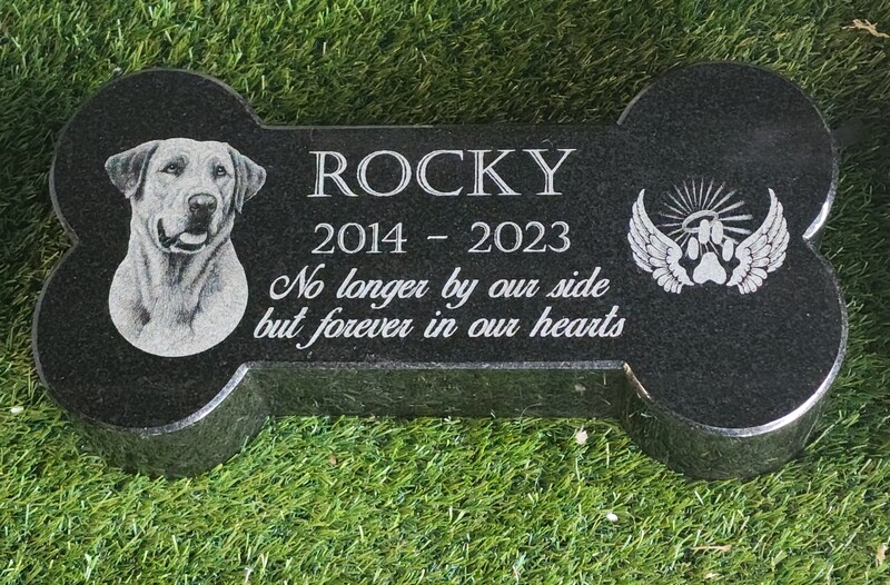 Dog Bone Memorial Stone 16x8x4