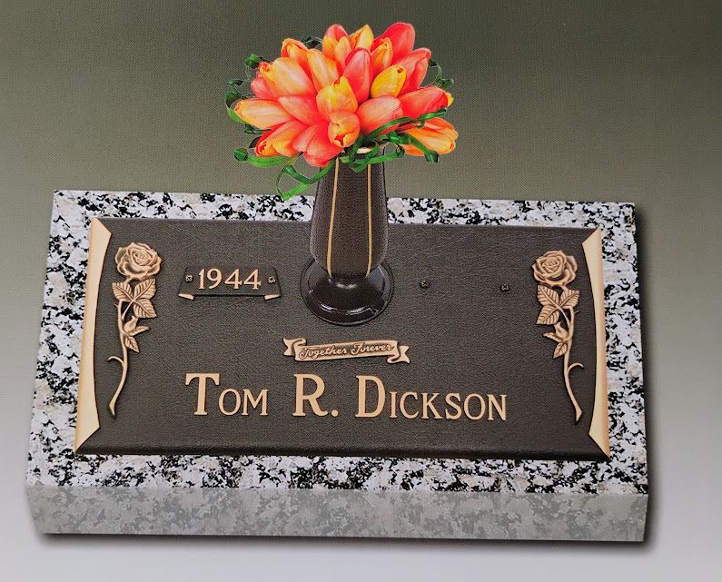 ***  BRONZE LEDGER WITH GRANITE BASE.                     ***  SINGLE OR COMPANION.                                      ***  DIFFERENT SIZES AVAILABLE.