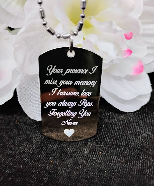 " WITH THE OPTION OF NECKLACE OR KEYCHAIN, YOU CAN KEEP YOUR LOVED ONE CLOSE TO YOUR HEART,  OR SHARE A SPECIAL MOMENT WITH THAT SPECIAL PERSON  ."