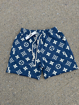 BLUE “RI” PUFF PRINT SHORTS