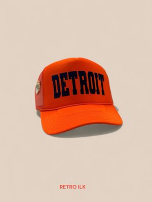 DETRIOT- BLUE LETTERING