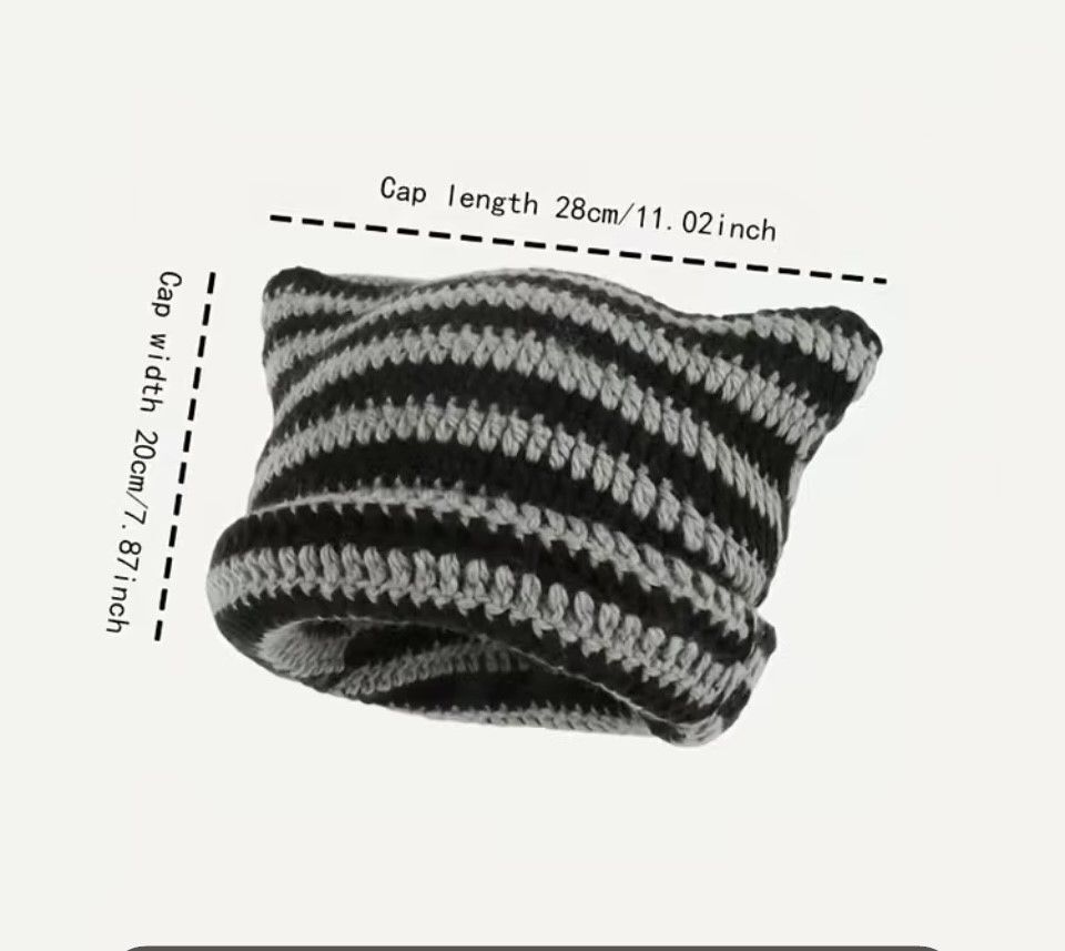 Little Red  Devil Stripe Beanie