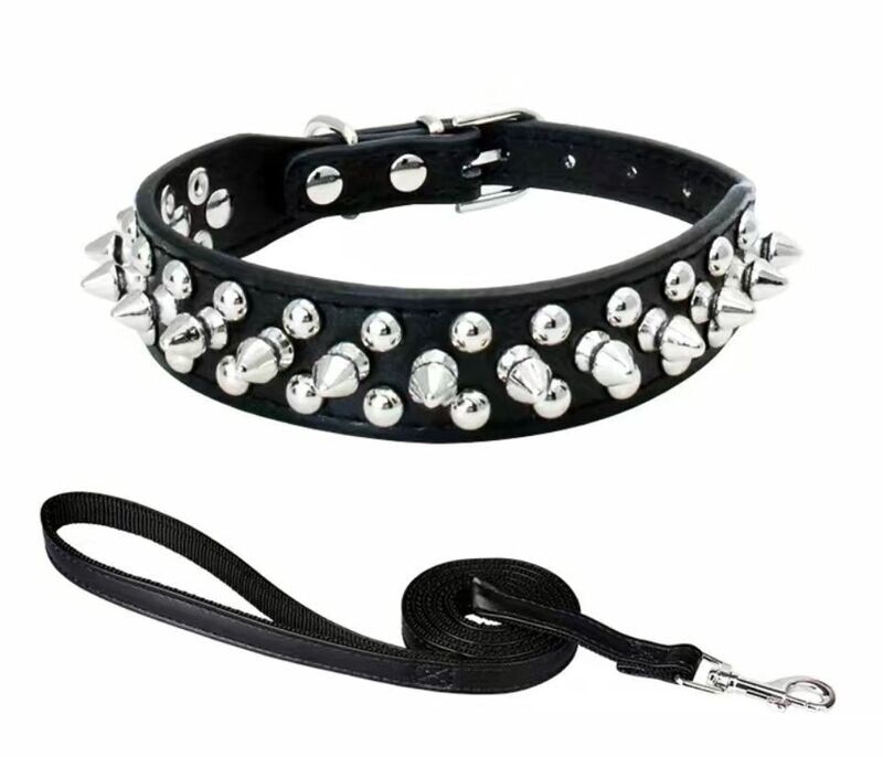 Spike Dog Black Collar Large
