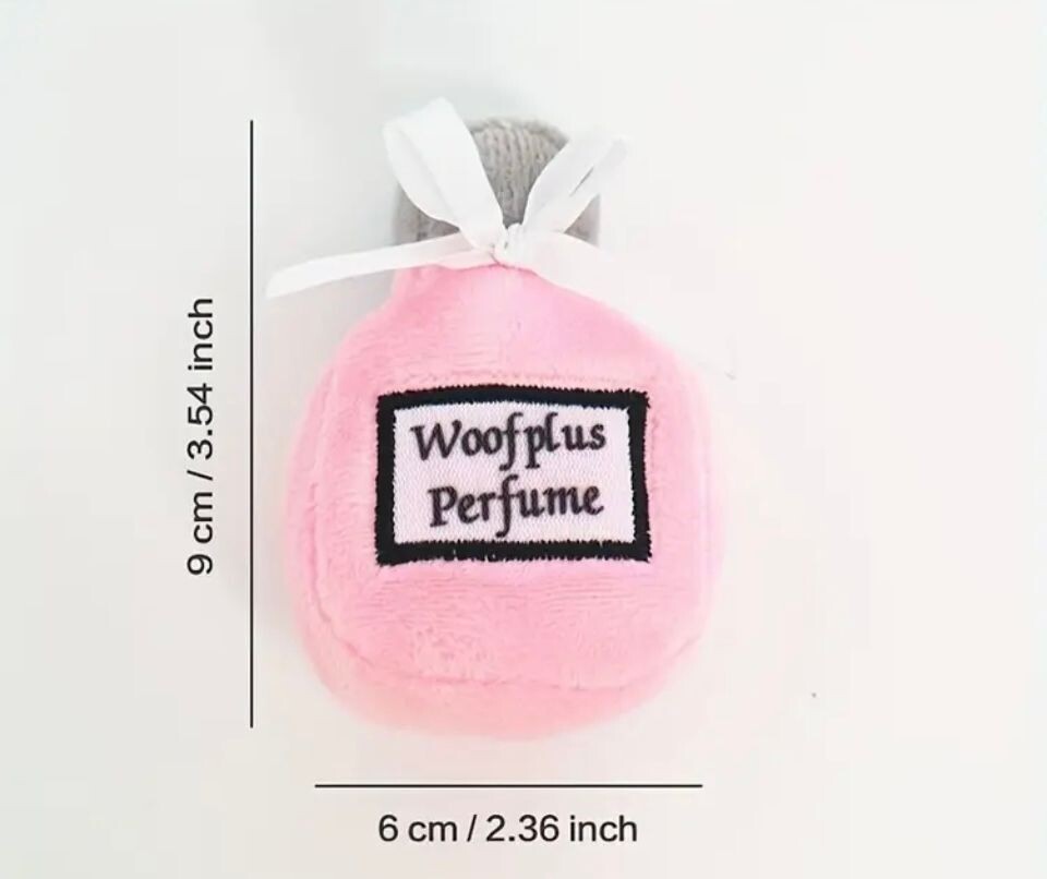 Doggie Plush Toy Perfume Bottle Pink