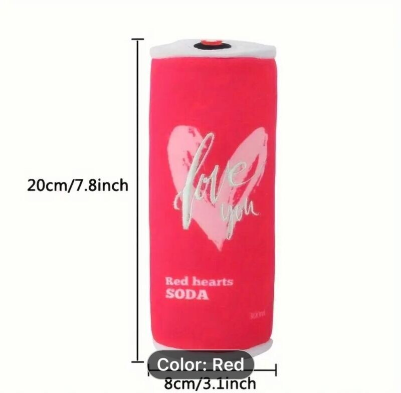 Red Soda Plush Doggie Toy