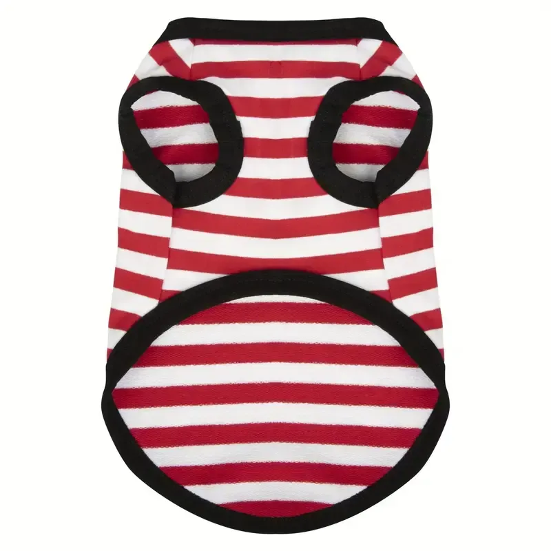 Stripe Red Doggie Tee Medium