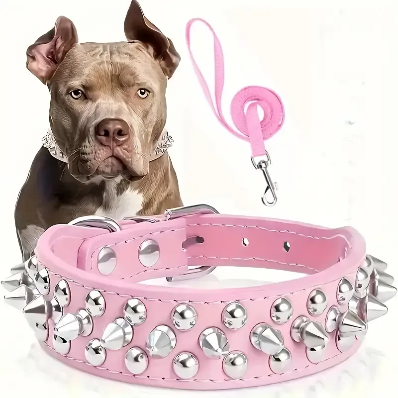 Dog Spike Pink Collar Small