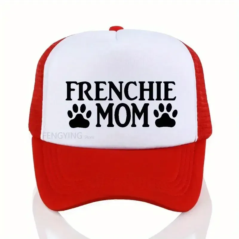 Frenchie Mom Trucker Hat Red