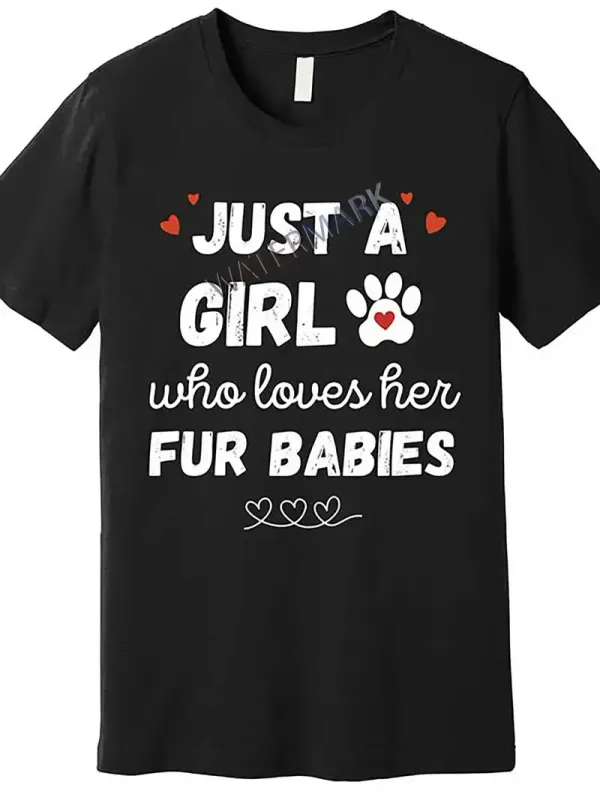 Fur Baby Lover Tee Blk  Med