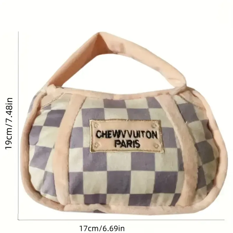 Chewy Vuitton Plush Toy Bag