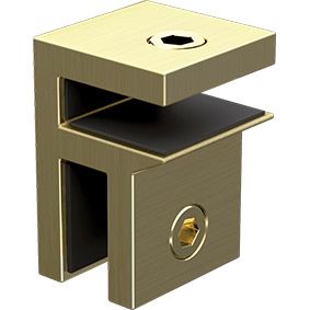 glass brace bracket small gold