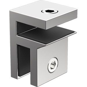 glass brace bracket small chrome