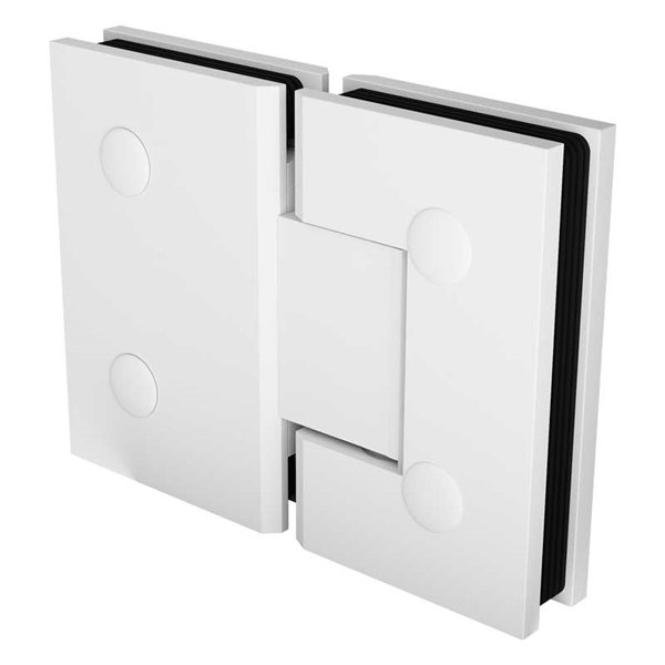 glass to glass white hinge