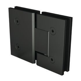 glass to glass black hinge
