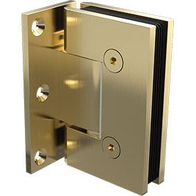 offset glass to wall gold hinge