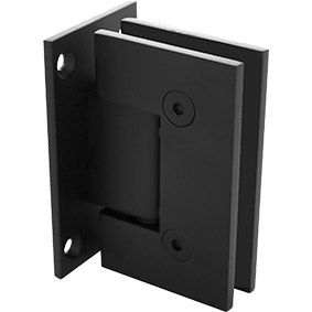 glass to wall black centered hinge