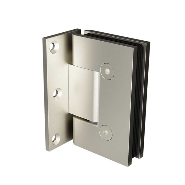 offset glass to wall nickel hinge