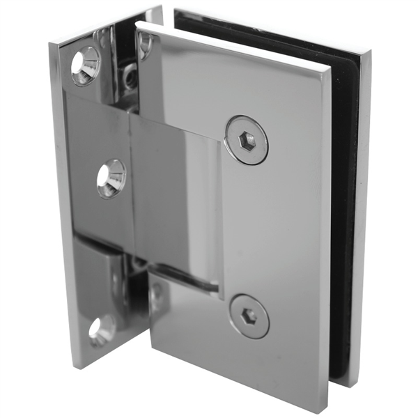 offset glass to wall chrome hinge