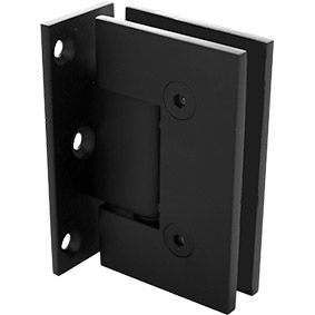 offset glass to wall black hinge