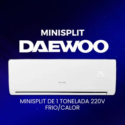 MINISPLIT DAEWOO ESTANDAR 1 TON 220V FRIO/CALOR