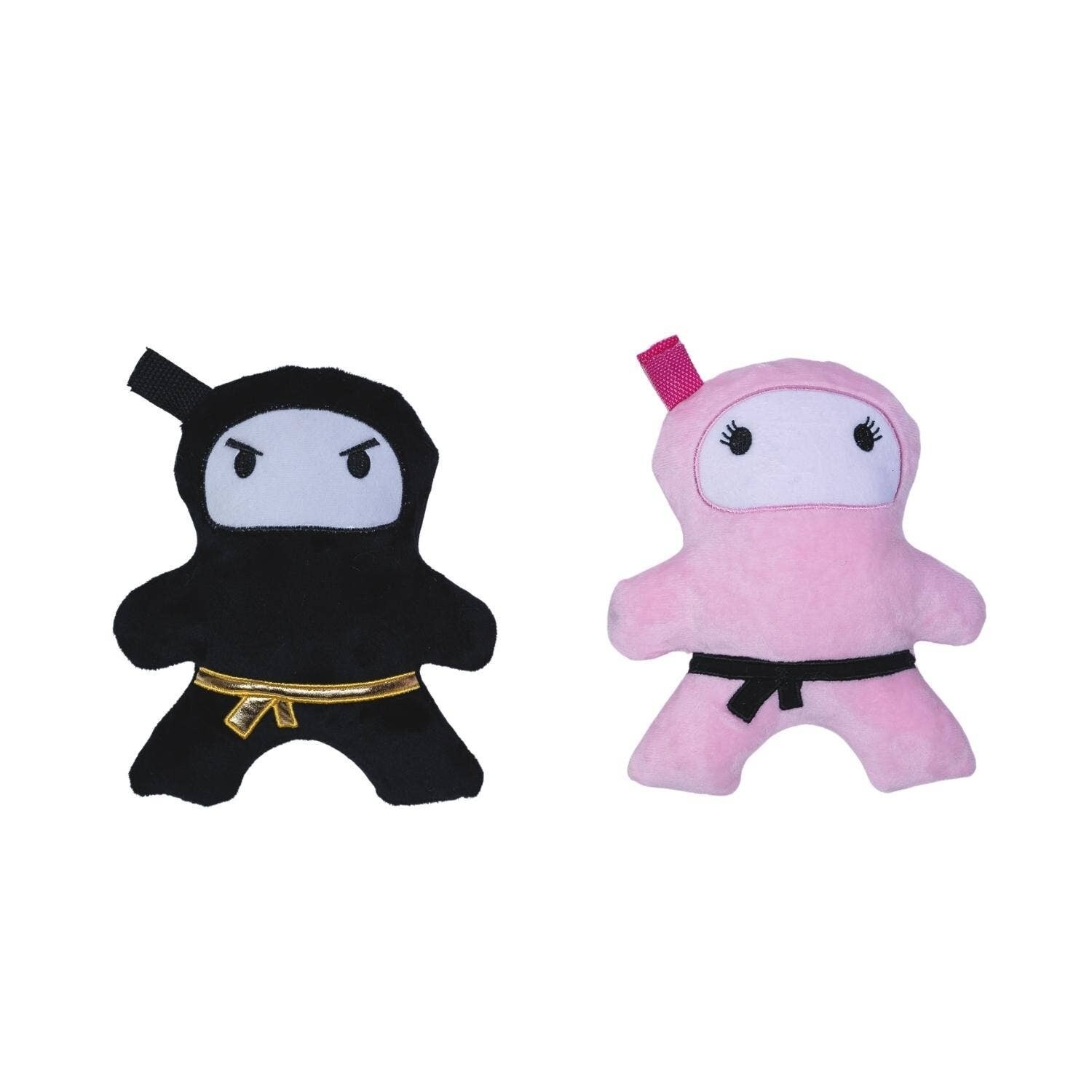 Ninja Love Crinkle and Squeaky Plush Dog Toy Combo