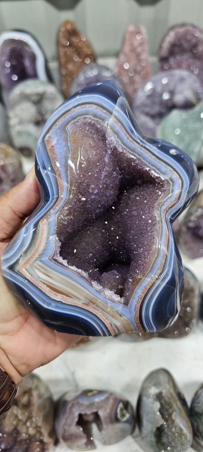 Amethyst special body agate lines