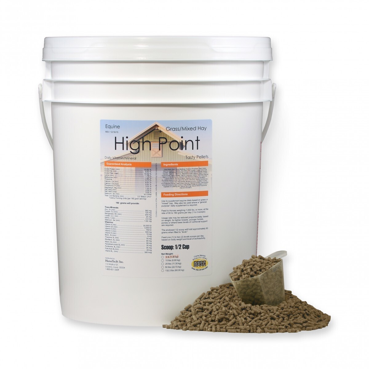 High Point Daily Vitamin &amp; Mineral Blend Pellets For Grass Diets