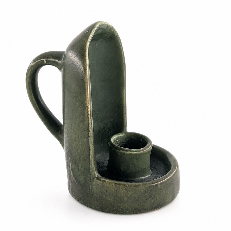 Early Pewabic Pottery Chamberstick