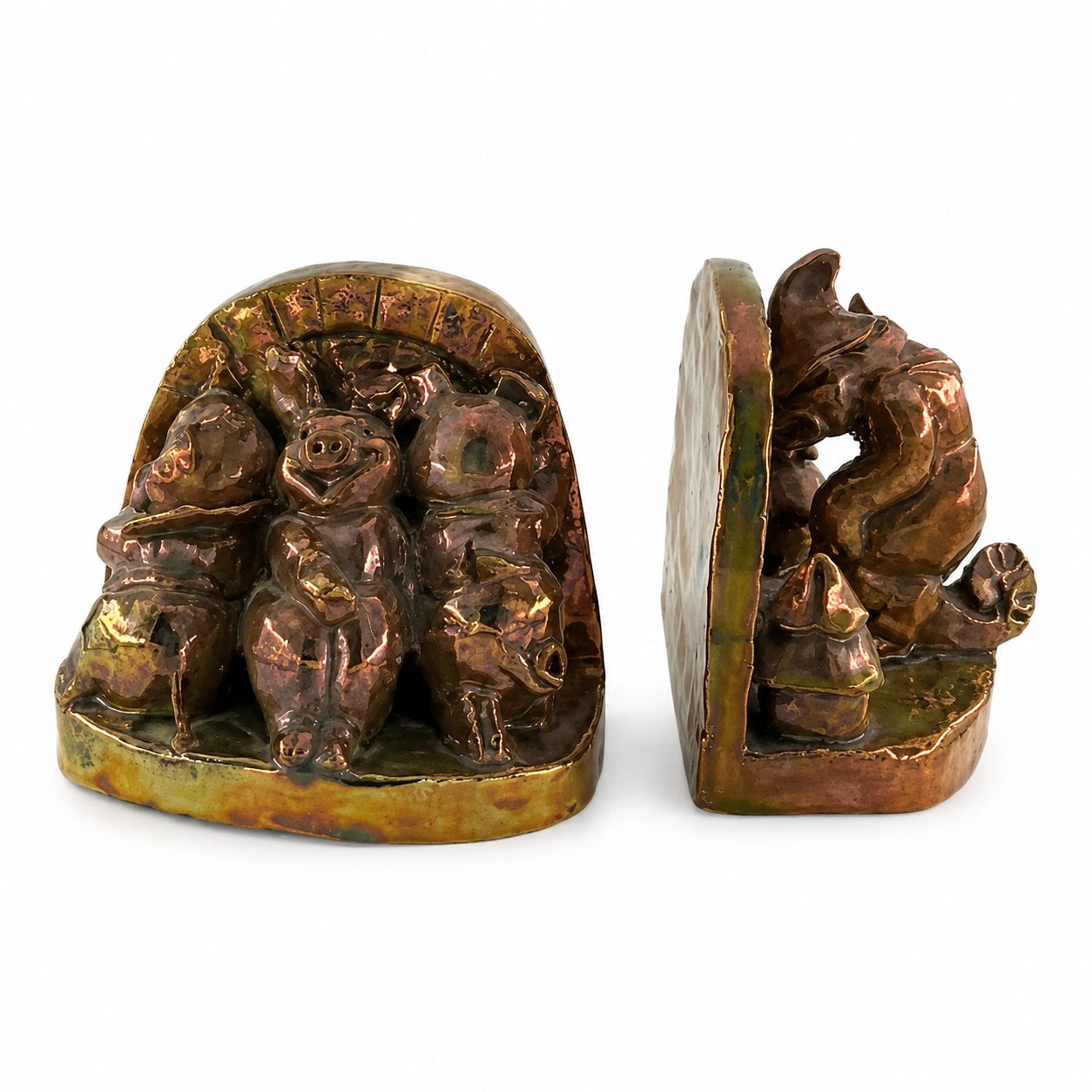 Pewabic Pottery Figural Bookends