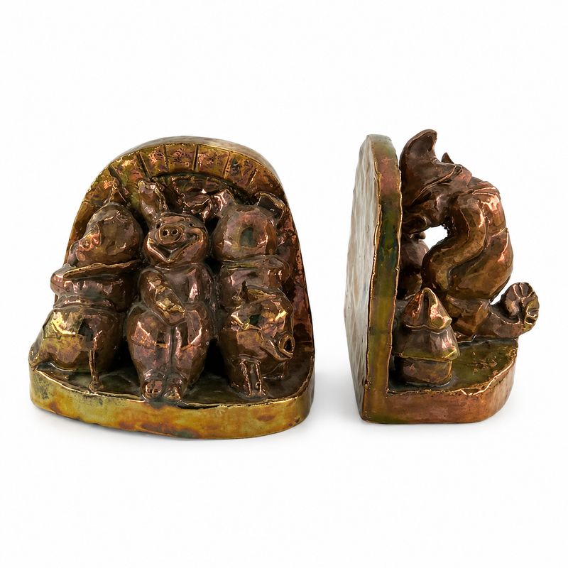 Pewabic Pottery Figural Bookends