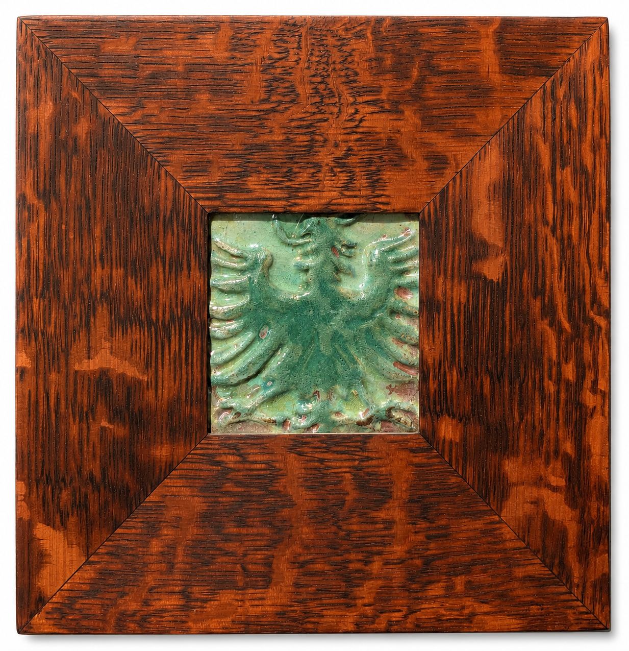 Framed Pewabic Pottery Tile Framed Pewabic Pottery Tile