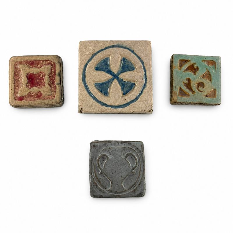 4 Pewabic Pottery Tiles