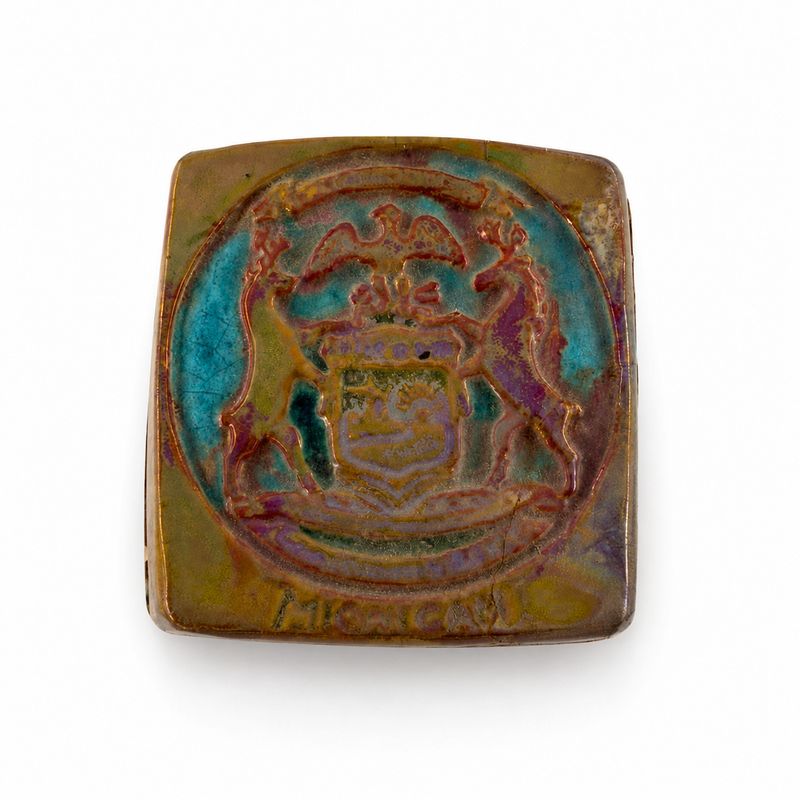 Pewabic Pottery Covered Box