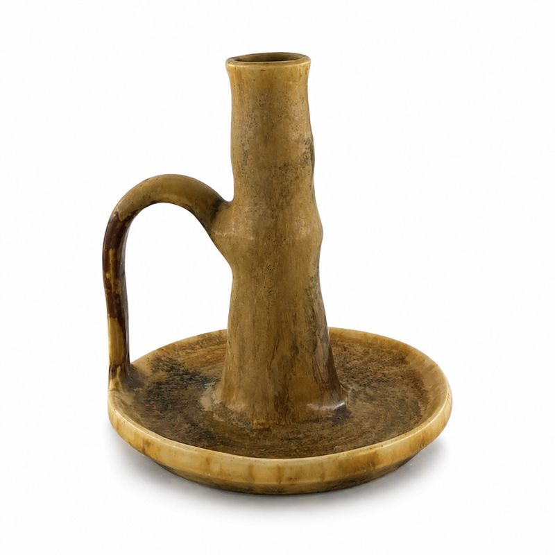 Early Pewabic Pottery Chamberstick