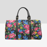 BLACK FLORAL Small Travel Bag