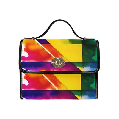 GEOMETRIC RAINBOW Classic Style Handbag
