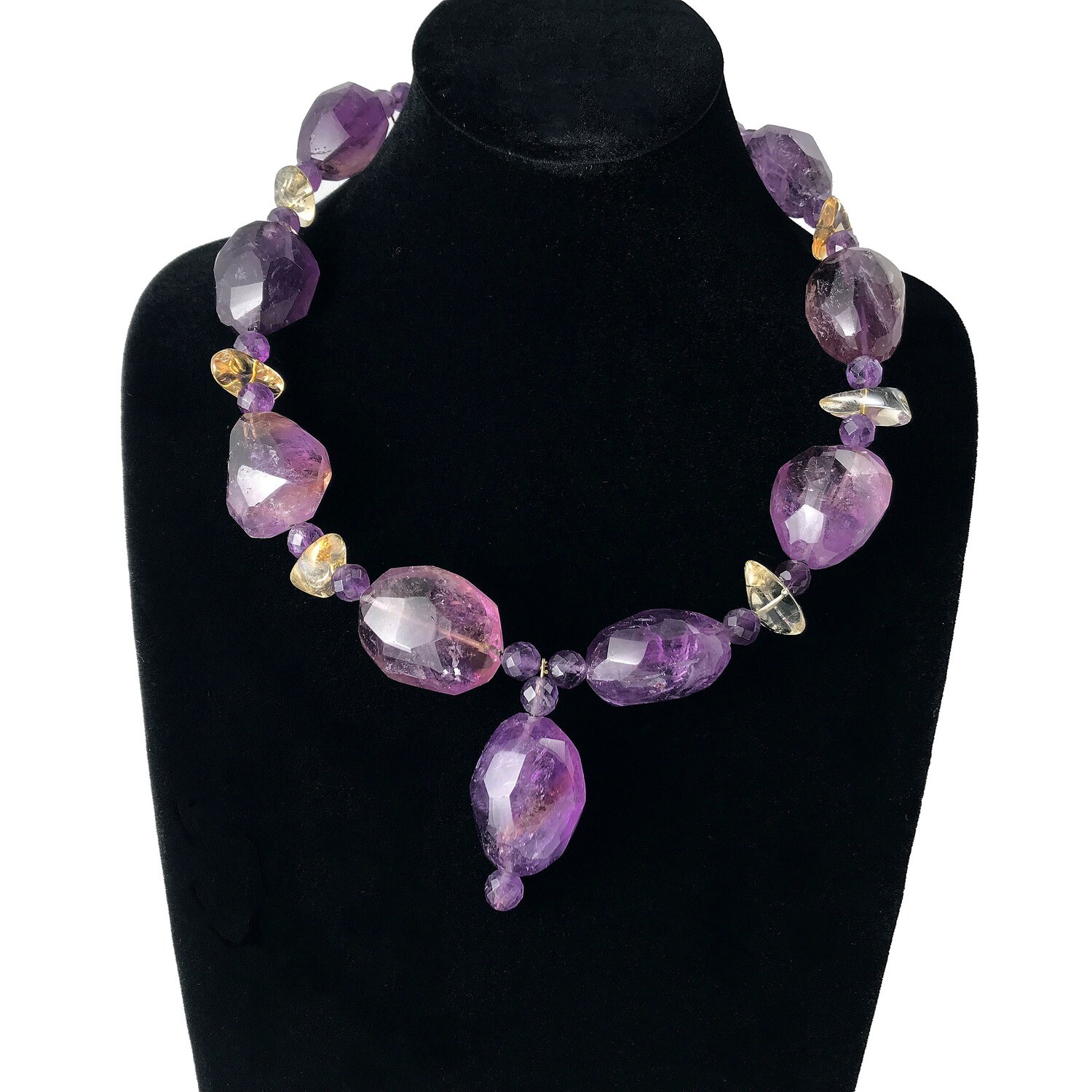 Bold and Elegant Ametrine Statement Necklace
