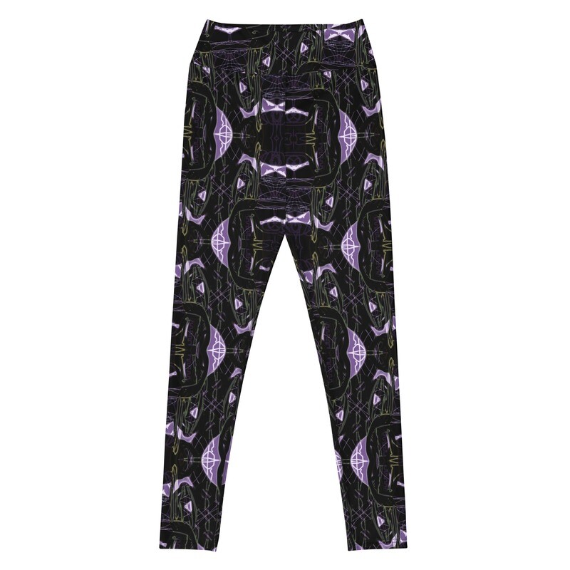 Purple Abstract pattern Yoga Leggings