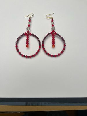 Garnet Loops Earrings