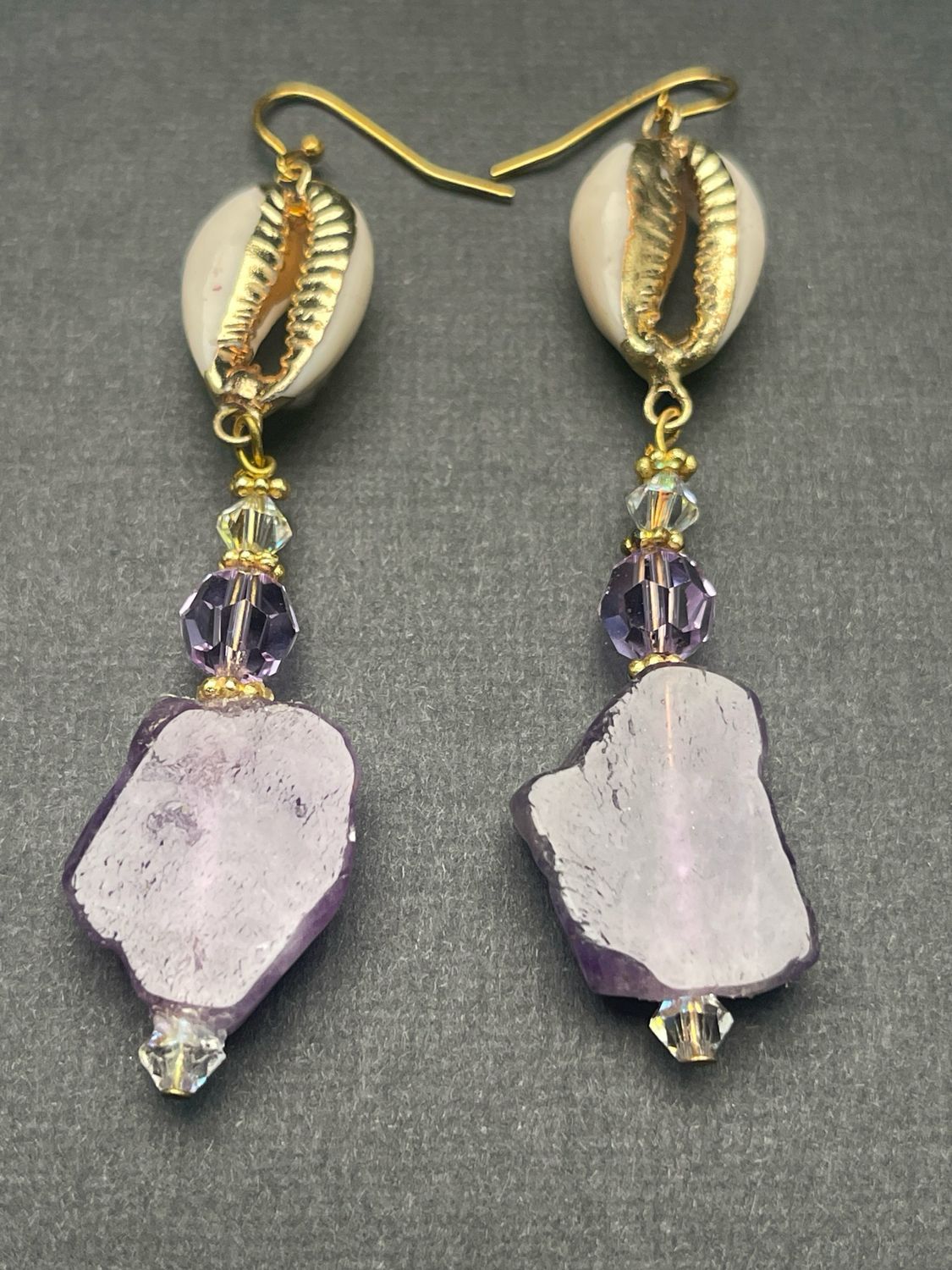 Amethyst And Cowry Shell