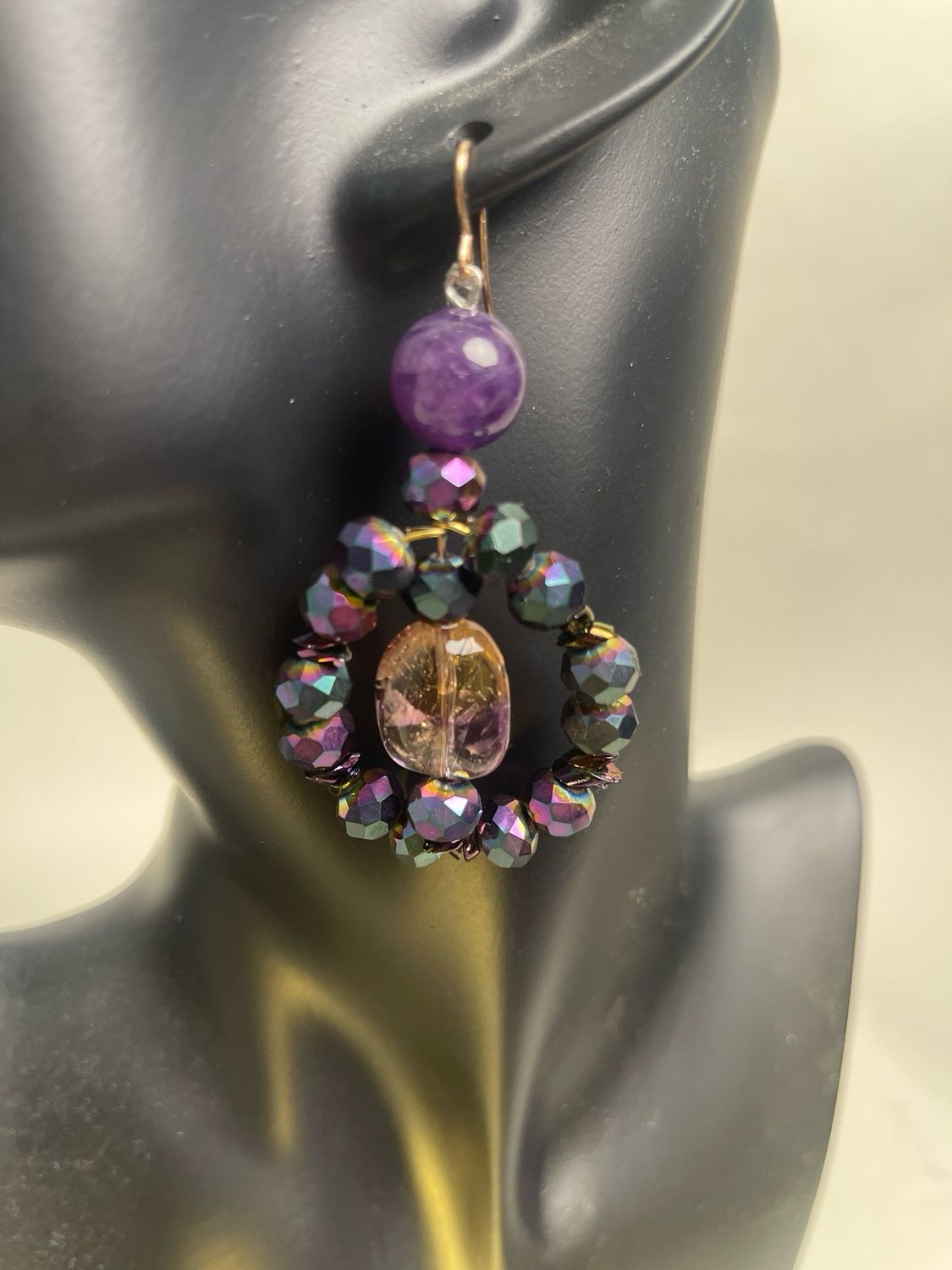 Earrings-amethyst, Ametrine, Sawatzki