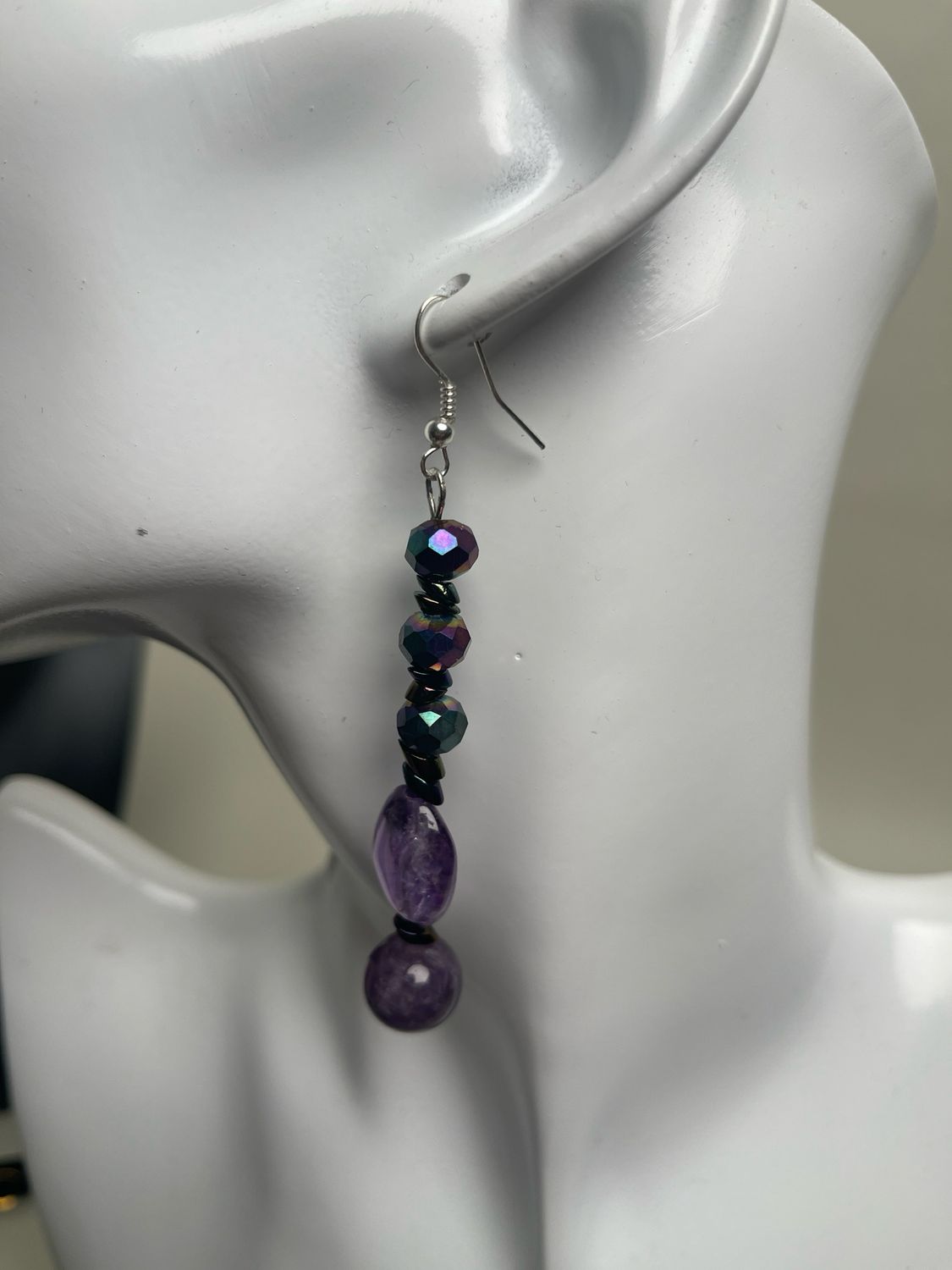 Earrings- Ametrine, amethyst