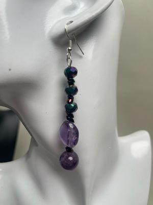 Earrings Ametrine, Amethyst, Sawatzky Crystals