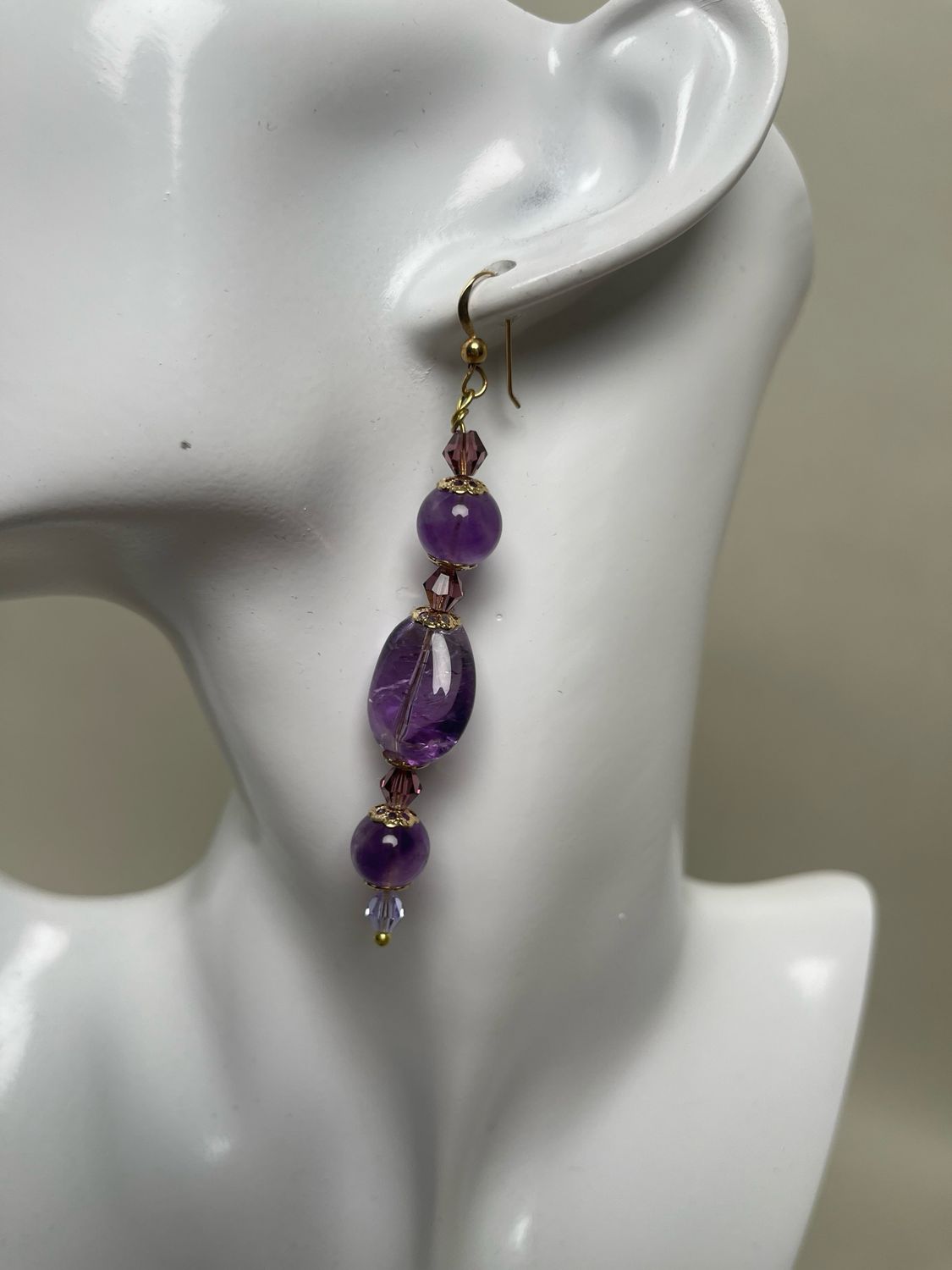 Earrings - Ametrine, Amethyst