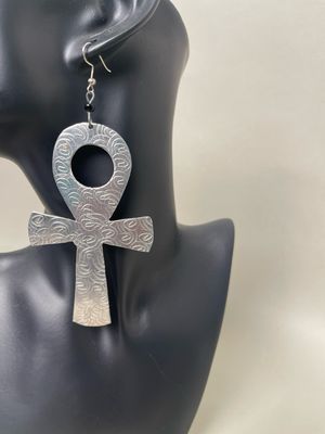 Earrings- Metal Ankh