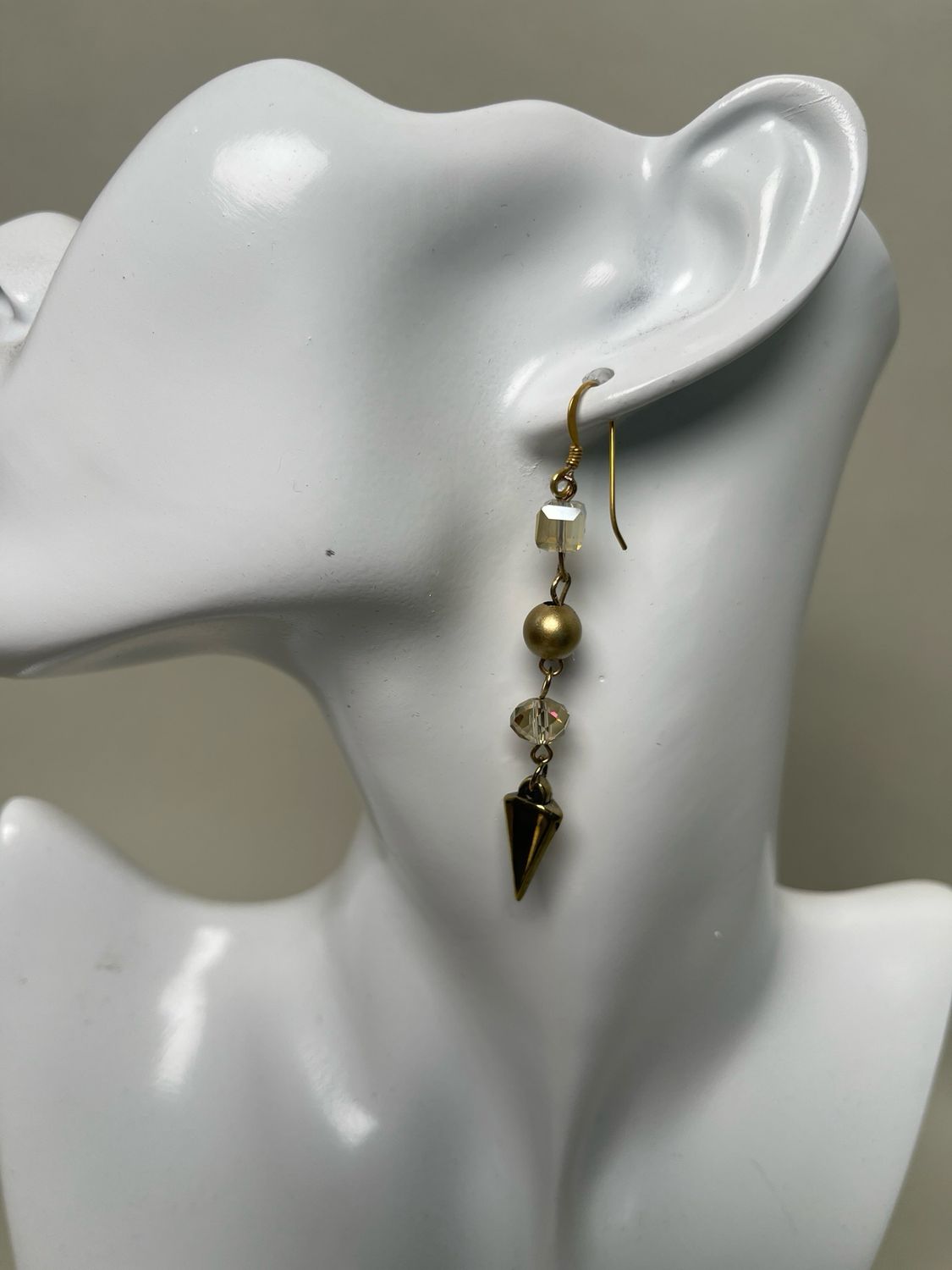 Earrings- Metal, Crysal.