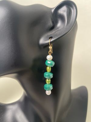 Earrings- Beryl, Pearl.