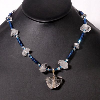 Herkimer Diamond and Hematite Necklace