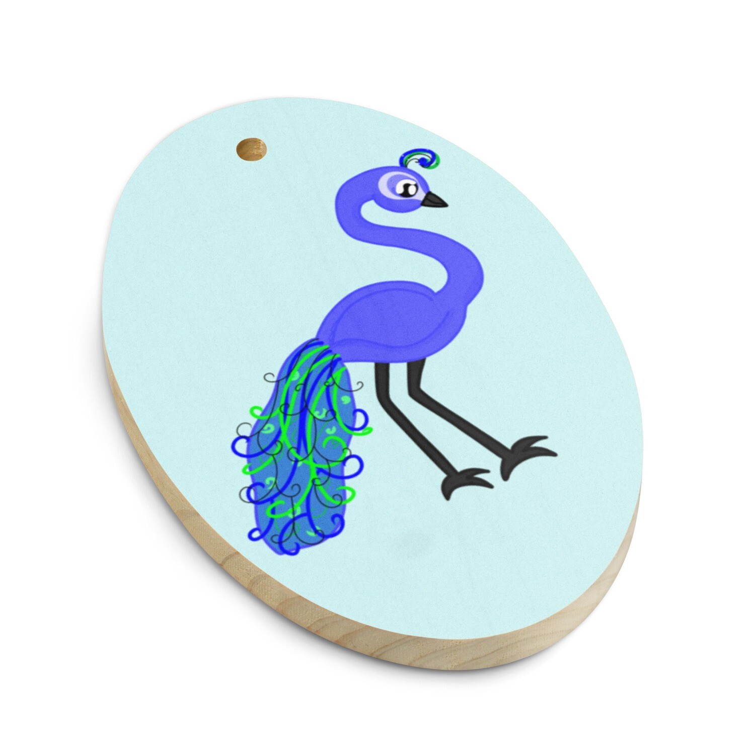 Peacock Wooden Ornament