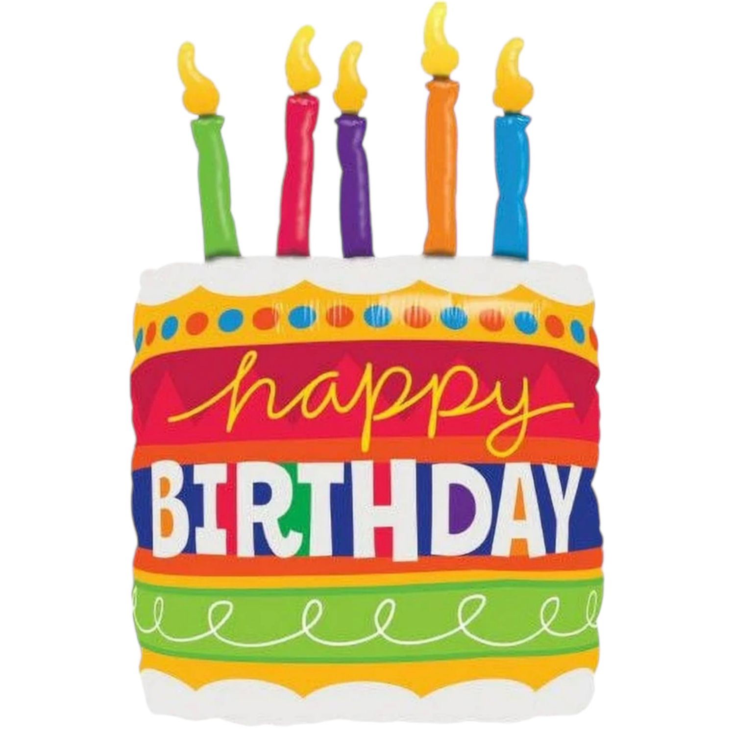 Birthday Cake Foil Balloon- with Helium